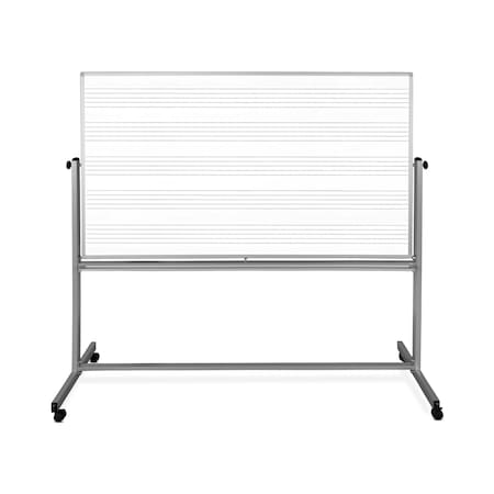 Luxor 72"W x 48"H Mobile Music Whiteboard / Whiteboard MB7248MW